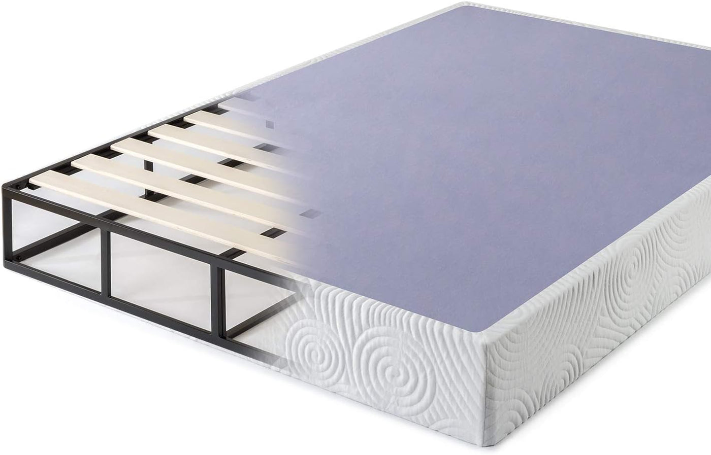 ZINUS Metal Box Spring with Wood Slats, 9 Inch Mattress Foundation, Queen - $65