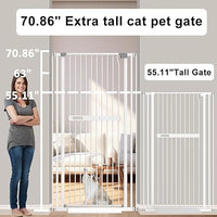 71 inch Extra Tall Cat Pet Gate, 29.92-37.79" Wide Gate for Cats - $150