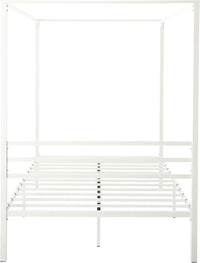 ZINUS Patricia White Metal Canopy Platform Bed Frame, Full - $125