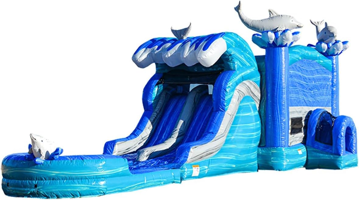 JumpOrange Dolphins Commercial Grade Bounce House Water Slide - $2035