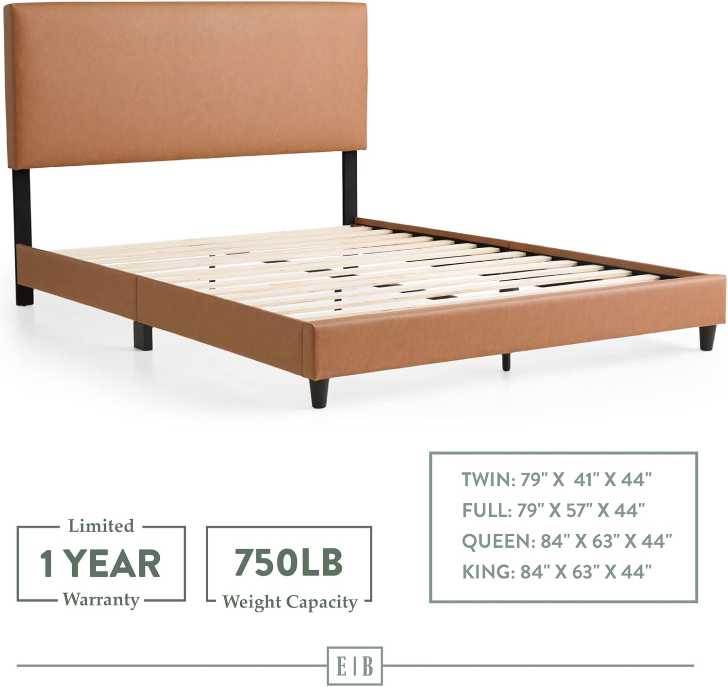 Edenbrook Platform Bed with Headboard, No Box Spring Needed, Twin Size - $65