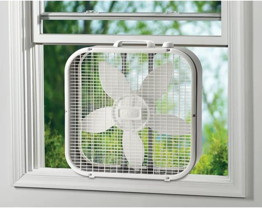 Lasko Cool Colors 20" Box Fan with 3-Speeds, White - $15