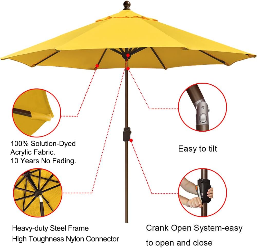 EliteShade USA 9Ft Market Umbrella Patio Umbrella - $100