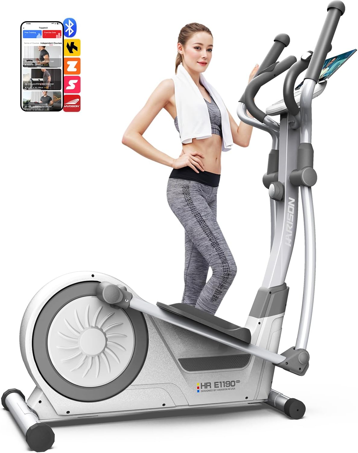 HARISON Elliptical Machine for Home 350 LBS Capacity, Magnetic - $385