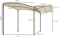 Outsunny 10' x 8' Outdoor Pergola and Patio Gazebo, Extendable Side Awning - $130