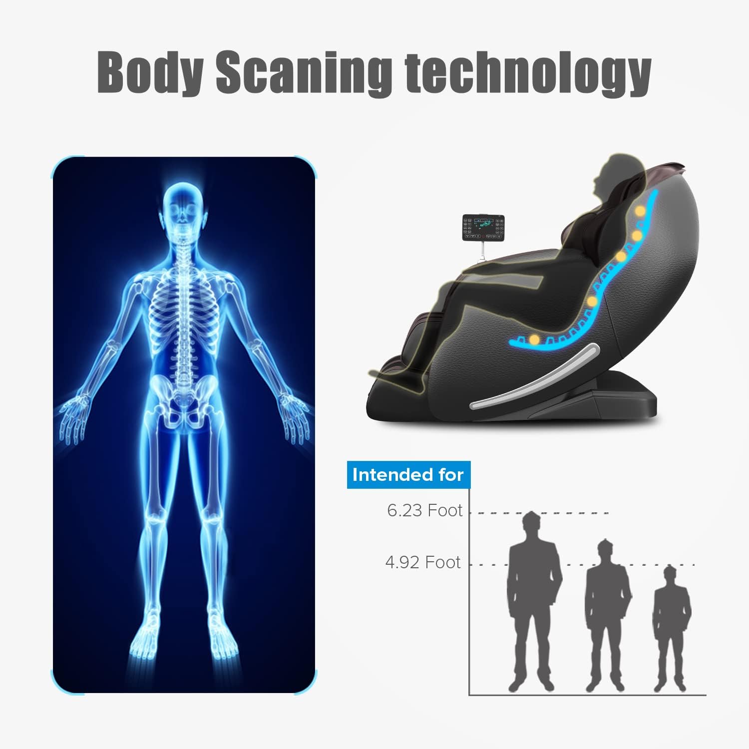 Real Relax  Full Body Zero Gravity SL-Track Shiatsu Massage Recliner Chair (Brown) - $1275