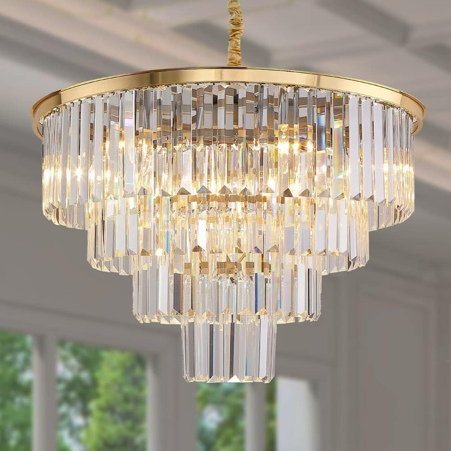 Gold Plated Crystal Modern Contemporary Chandeliers Pendant Ceiling Light - $140