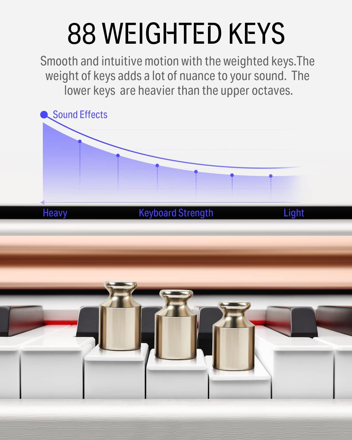 Donner DDP-100 88-Key Weighted Action Digital Piano, Beginner keyboard piano Bundle - $325
