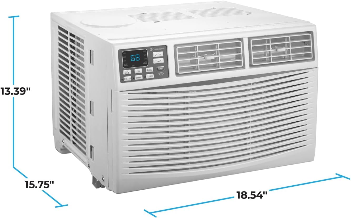 Comfort Zone Window Mounted Smart Wi-Fi Room Air Conditioner with Remote Control - $160