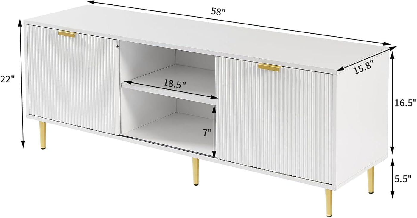 Okvnbjk TV Stand for 65+ Inch TV, Modern Living Room Entertainment Center - $95