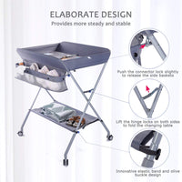 EGREE Baby Portable Folding Diaper Changing Station, Gray 1 Count (Pack of 1) - $55