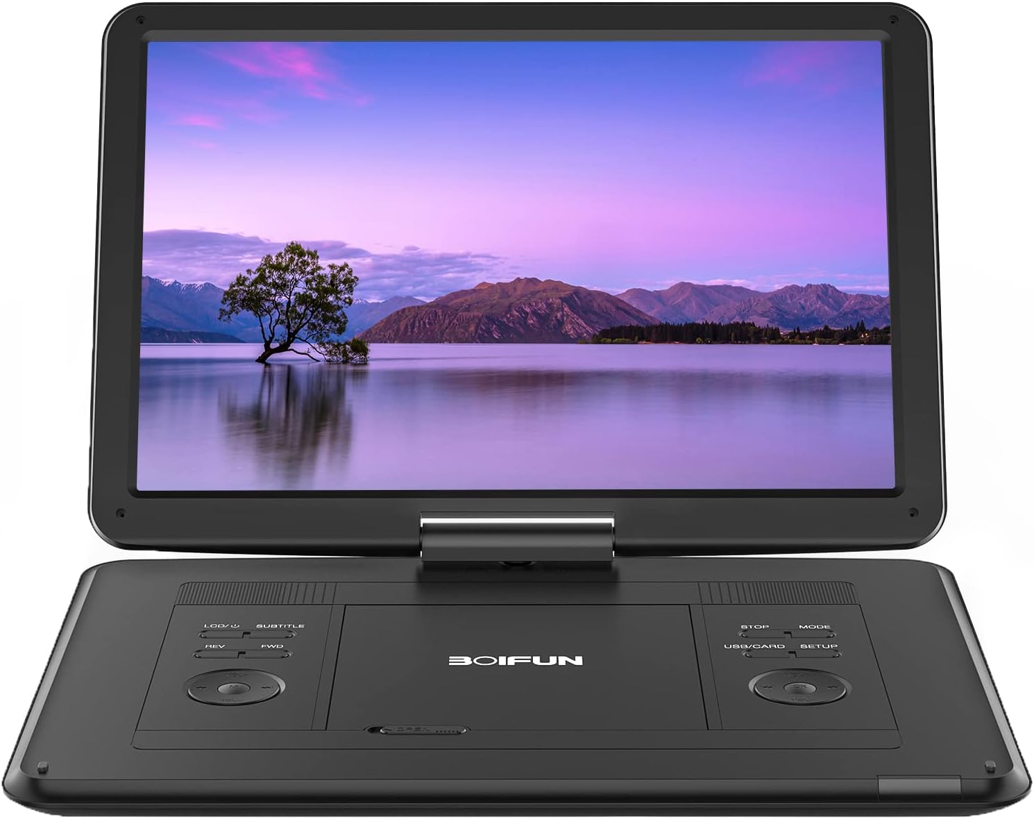 BOIFUN 17.5" Portable DVD Player with 15.6" Large HD Screen, Black - $50