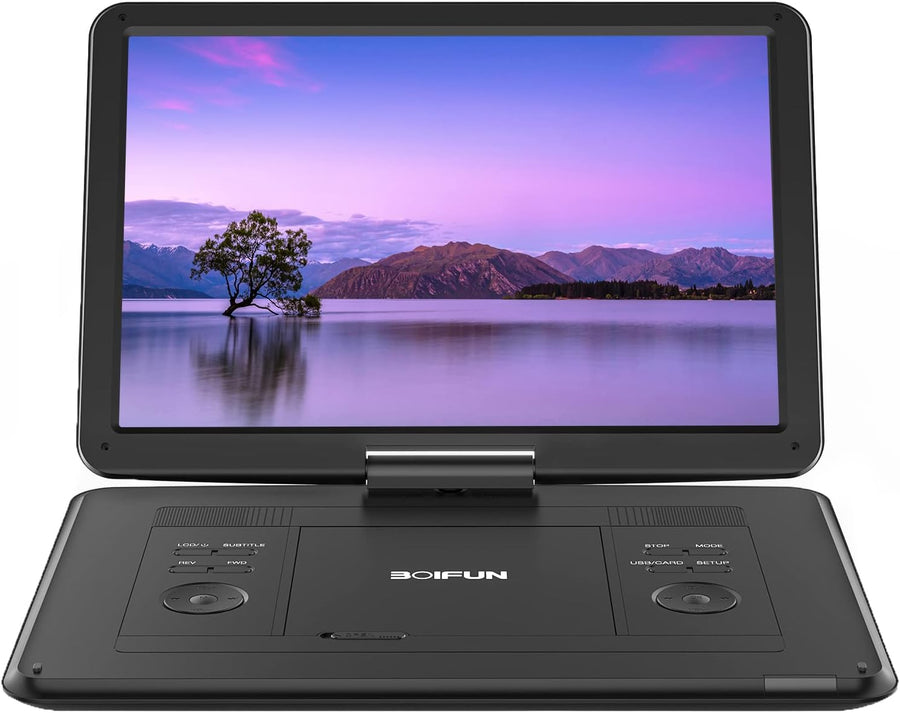 BOIFUN 17.5" Portable DVD Player with 15.6" Large HD Screen, Black - $100