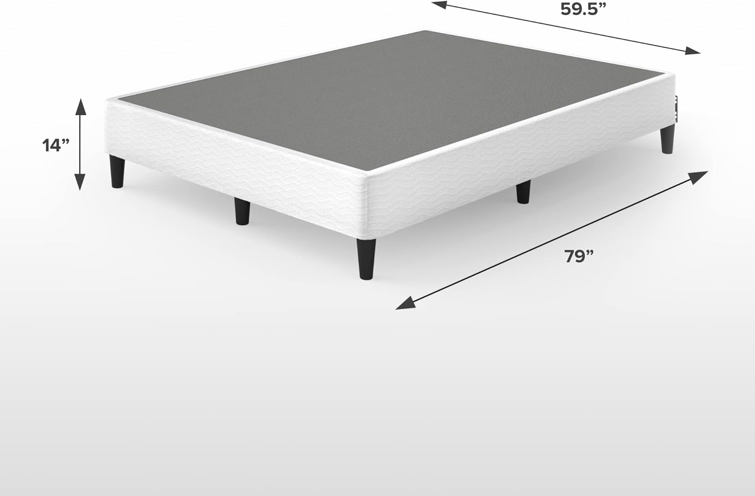 ZINUS Keenan Metal Mattress Foundation, Standing Box Spring, Queen - $75