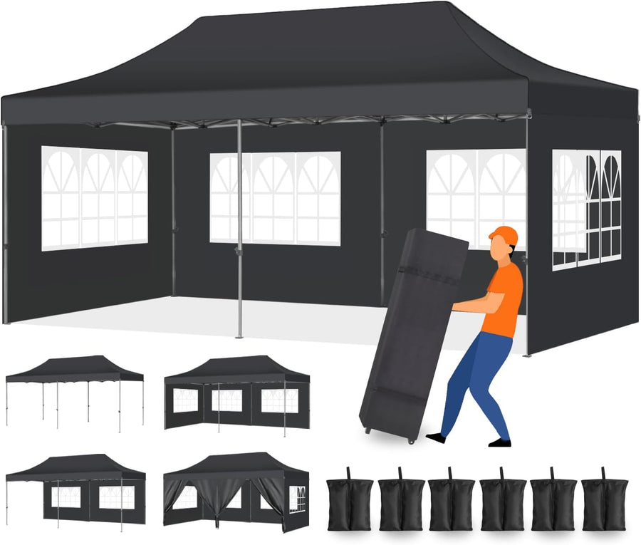 Pop Up Canopy 10x20,Heavy Duty Commercial Canopy Tent, Waterproof Outdoor Canopy - $210