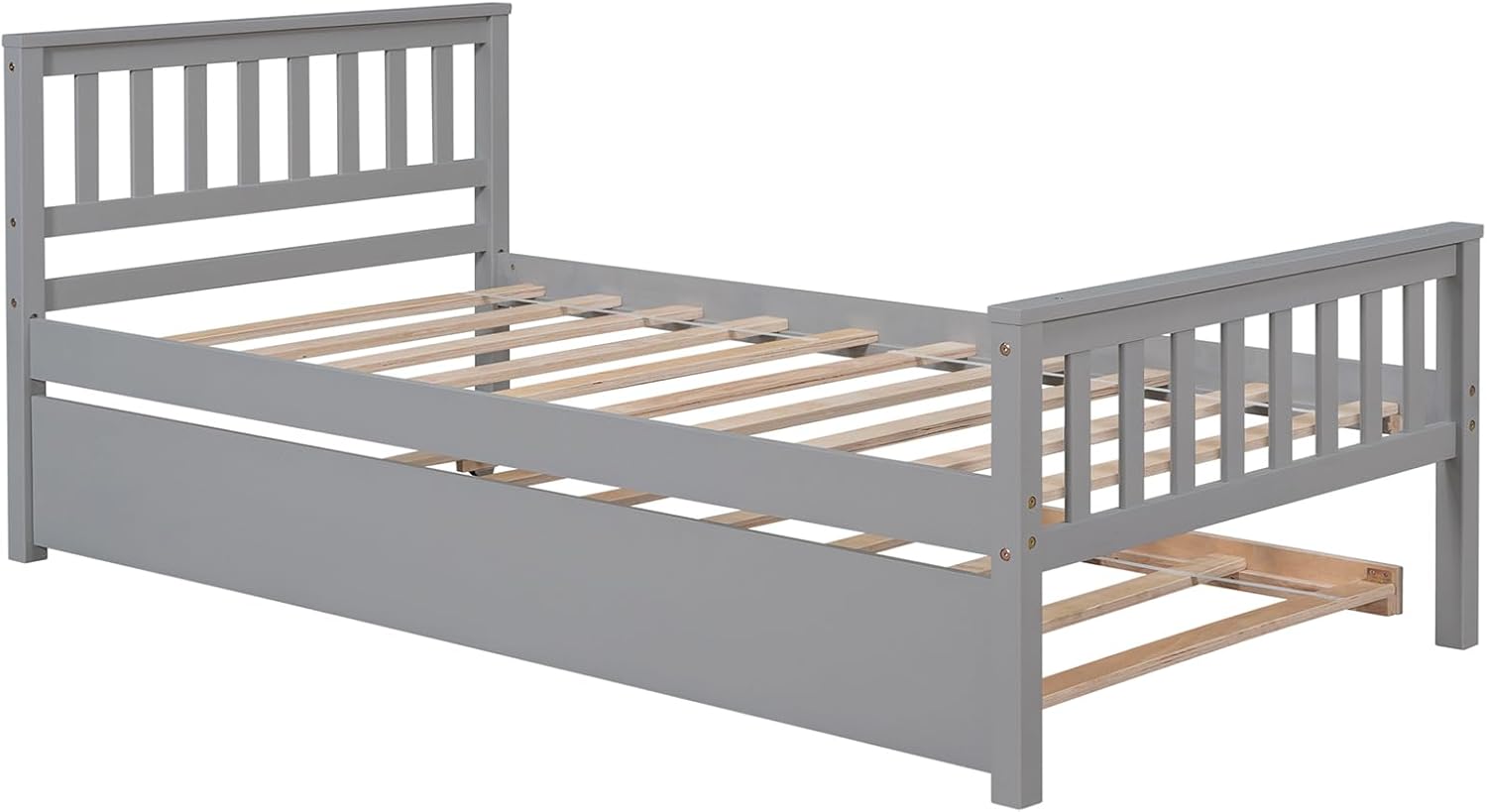 Twin Size Platform Bed with Trundle Headboard Space Saving 250lbs Load Capacity - $170