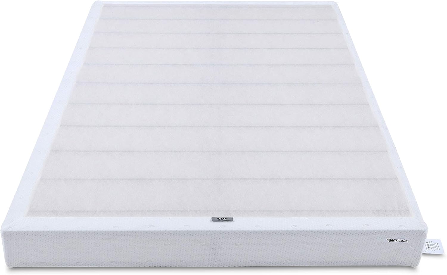 Amazon Basics Smart Box Spring Bed Base, Queen, 79"L x 59.5"W x 5"H, White - $70