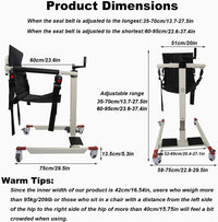 MOLUGAN Patient Lift Transfer Chair, Steel Portable Transport Wheelchair for Car - $280