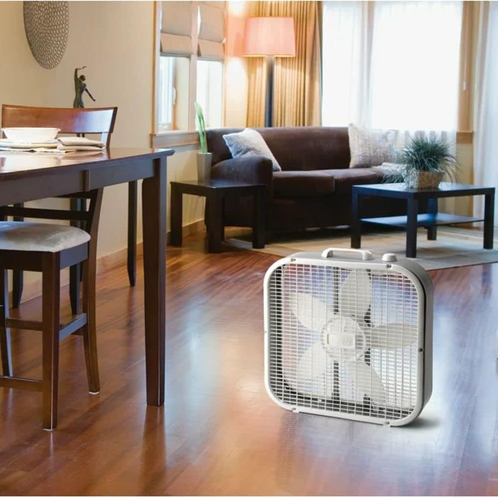 Lasko Cool Colors 20" Box Fan with 3-Speeds, White - $15