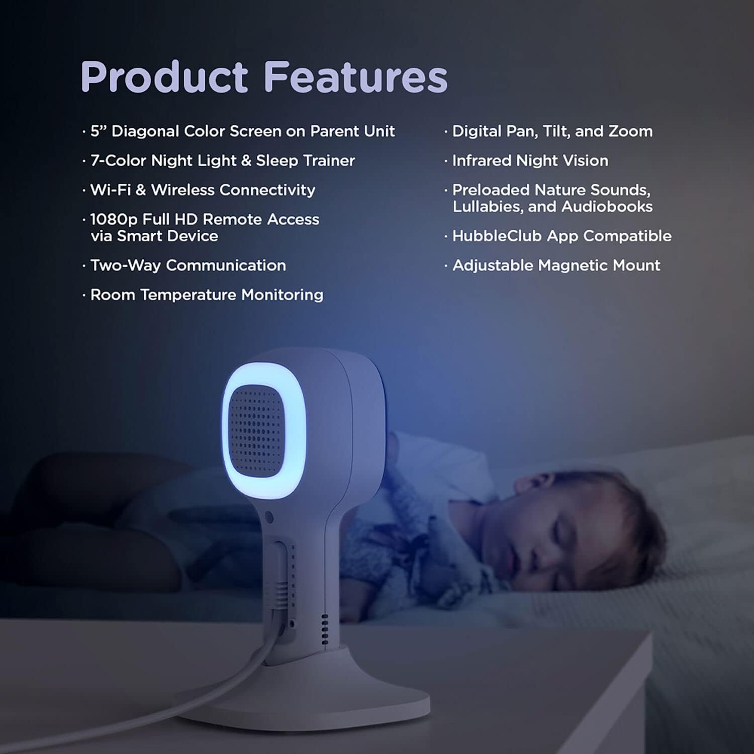 HUBBLE Connected Nursery Pal Cloud Twin Smart Connected - $120