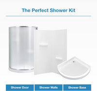 OVE Decors Breeze 36 in. Corner Shower Sliding Door - $840