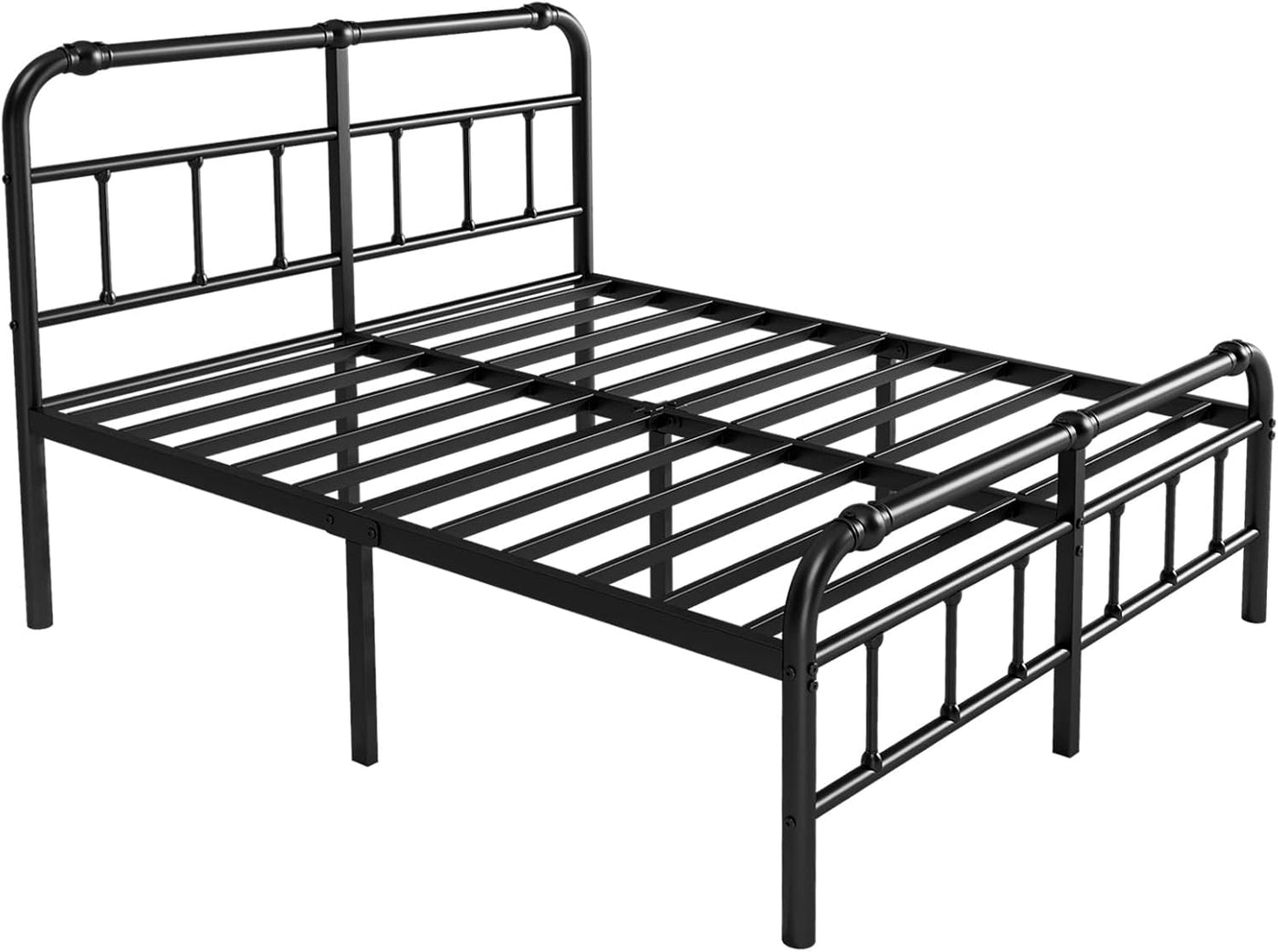 King Size Bed Frame with Headboard and Footboard, 18 Inches High - $150