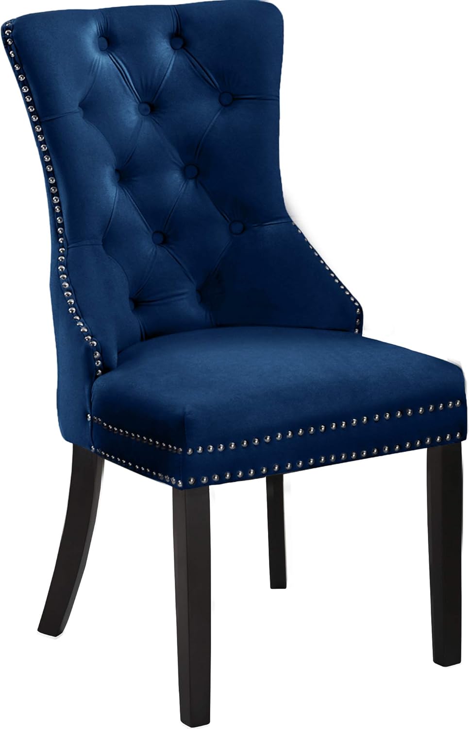 Meridian Furniture 740Navy-C Nikki Collection Modern | Velvet Dining Chair - $190