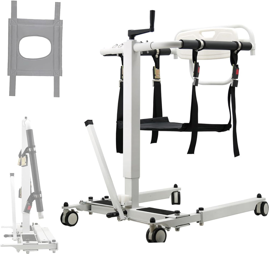 Patient Lift Wheelchair, Adjustable Patient Lift Transfer Chair w/ Upgrade Cushion - $340