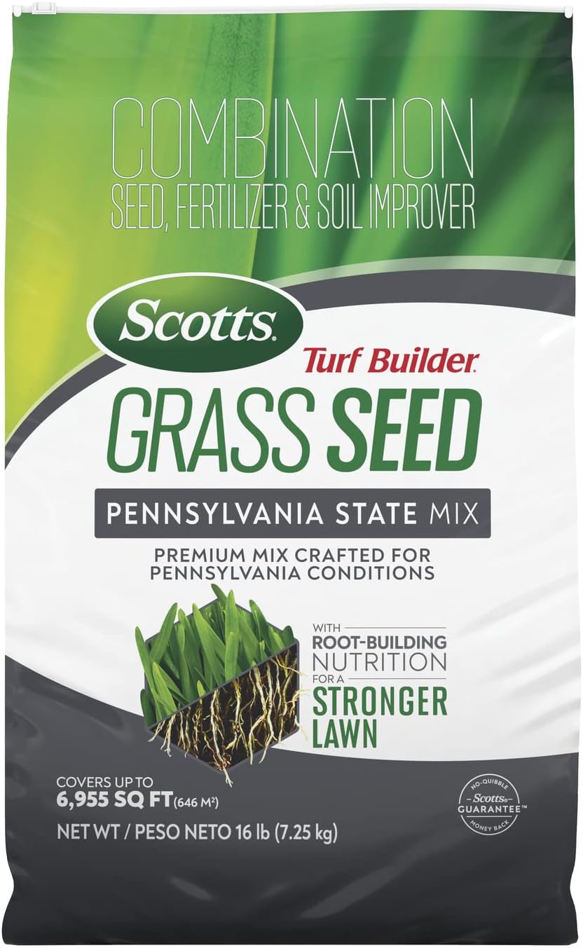 Scotts Turf Builder Grass Seed Pennsylvania State Mix, Premium Mix, 16 lbs. - $60