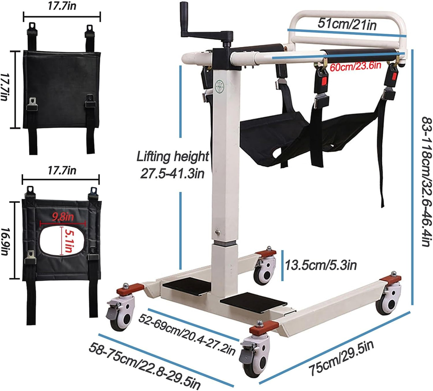 Patient Lift Transfer Chair, Patient Lift for Home, Patient Transfer Lift - $280