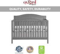 Oxford Baby North Bay 4-in-1 Convertible Baby Crib, Dove Gray - $130