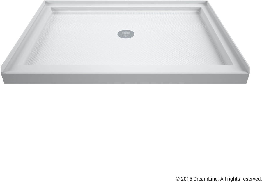 DreamLine SlimLine 32 in. D x 48 in. W x 2 3/4 in. H Center Drain Shower Basew - $115