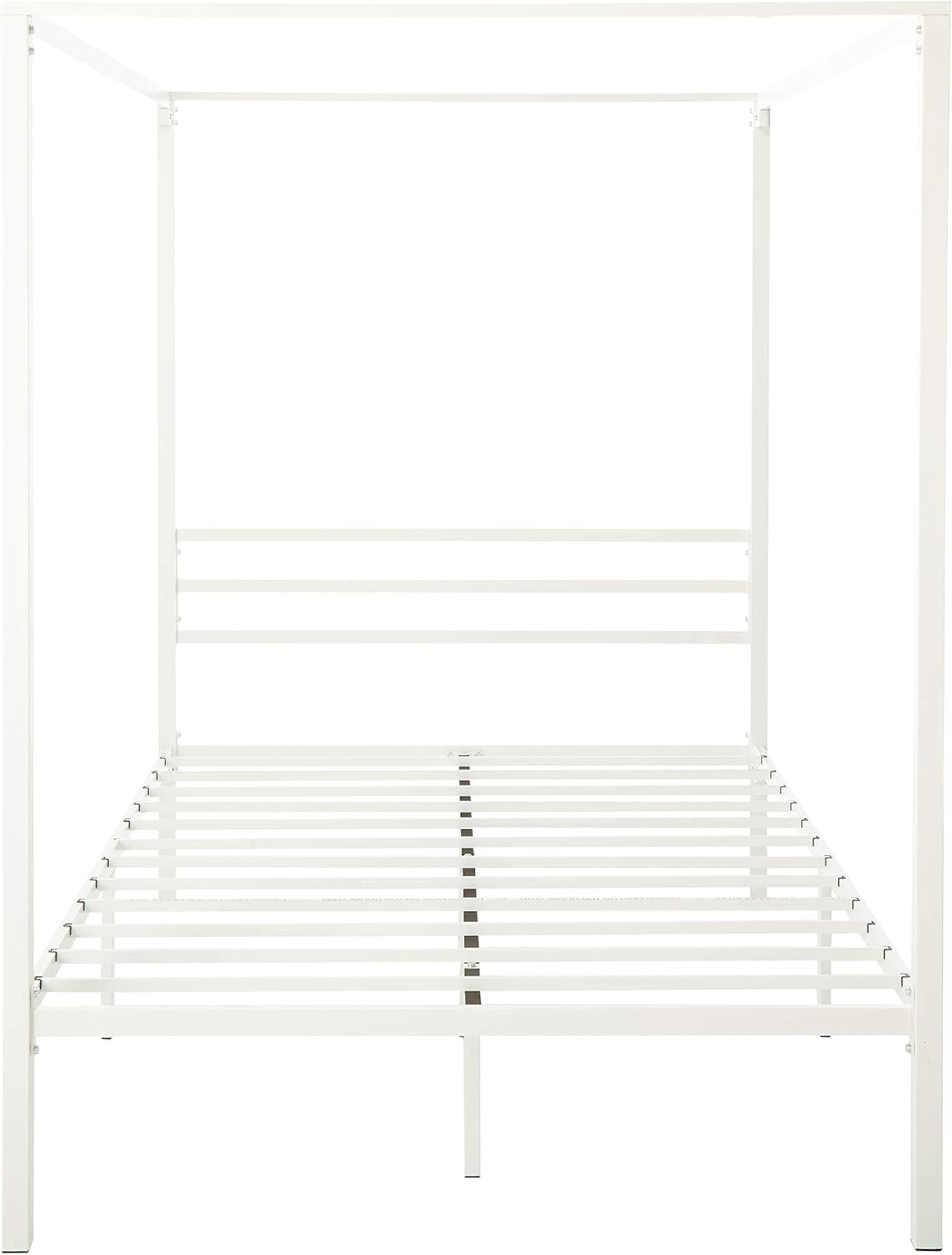 ZINUS Patricia White Metal Canopy Platform Bed Frame, Full - $125