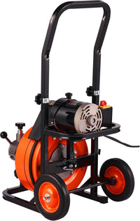 VEVOR Drain Cleaning Machine 50 FT x 1/2 Inch, Sewer Auger Auto Feed - $190