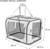 Extra Large Cat Carrier Soft Sided Folding Small Medium Dog Pet Carrier - $40