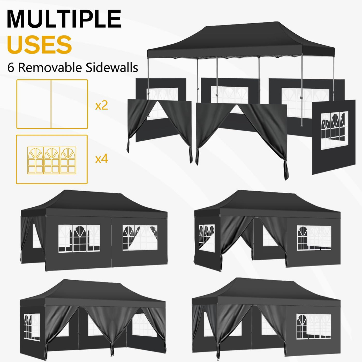 Pop Up Canopy 10x20,Heavy Duty Commercial Canopy Tent, Waterproof Outdoor Canopy - $210