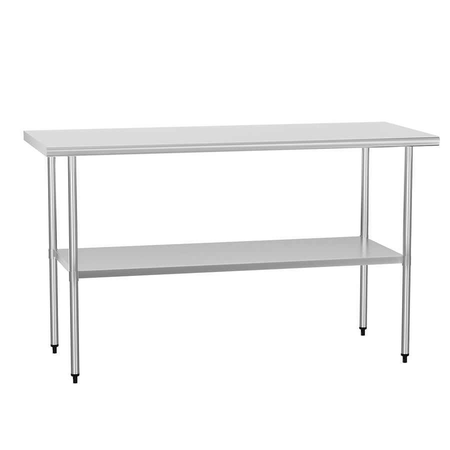 Stainless Steel Table 24 x 60 Inches Metal Prep Table with Adjustable Undershelf - $115