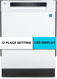 BLACK+DECKER 24" Built-In Dishwasher, 12-Place Setting Capacity - $300