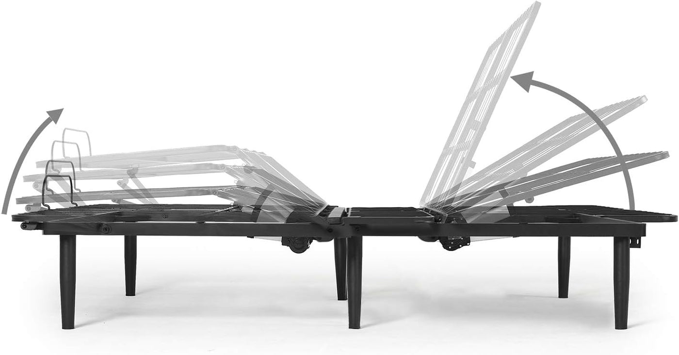 ZINUS Smart Adjust Metal Adjustable Bed Frame Mattress Foundation, Queen - $250