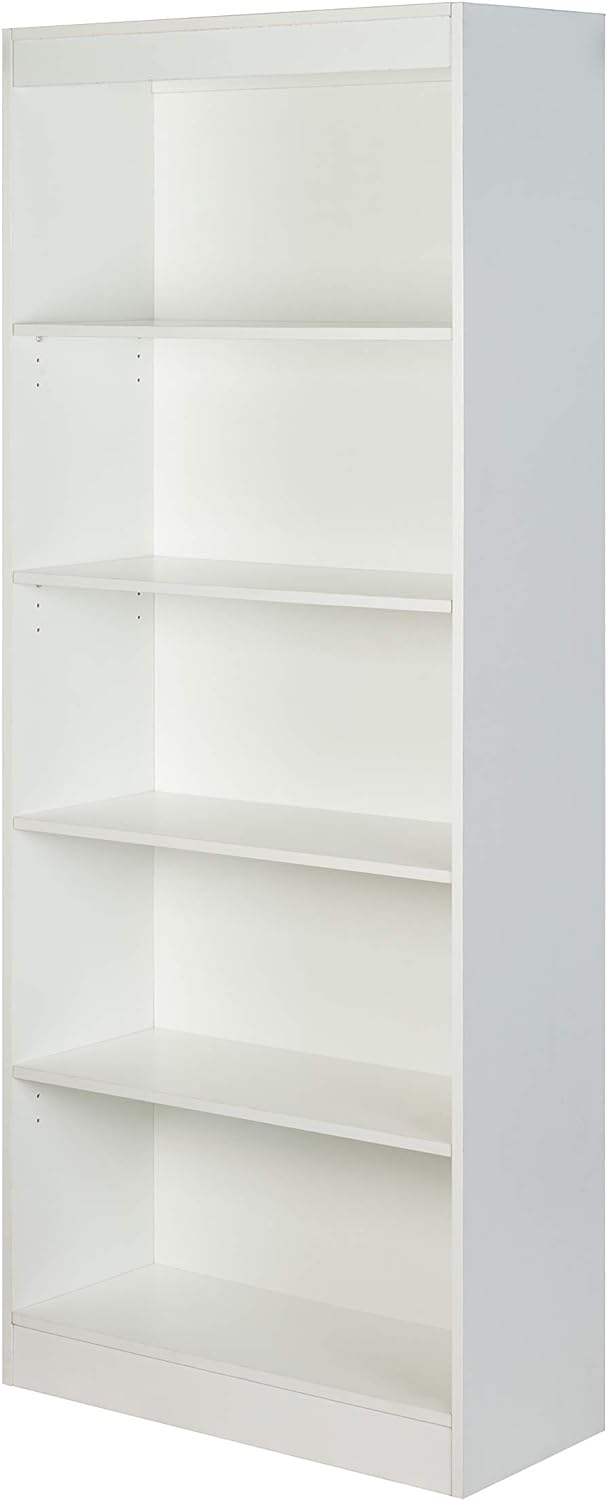 OneSpace Essentials 5-Tier Bookshelf, White - $90