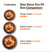 Solo Stove Yukon 2.0 + Stand, 27 Inch Smokeless Fire Pit – Portable Stainless Steel - $325