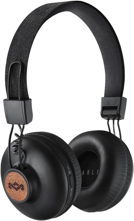 House of Marley Positive Vibration 2: Over-Ear Headphones with Microphone(Black) - $40