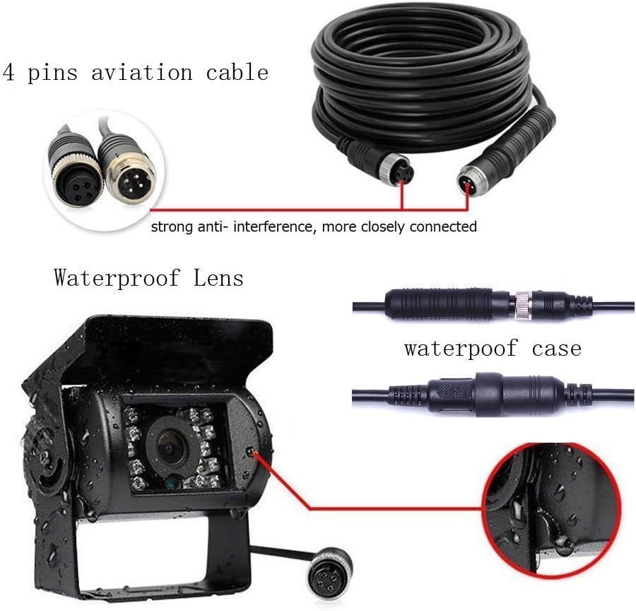 Camecho Vehicle Backup Camera 9 Inch 4 Split Monitor+ 4 Cameras - $100