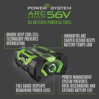 EGO Power+ BA1400T 56-Volt 2.5 Ah Battery (3rd Generation) (Charger Included) - $105