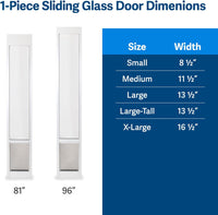 PetSafe 1-Piece Sliding Glass Pet Door for Dogs & Cats- Adjustable Height - $110