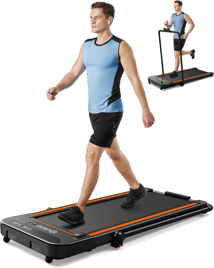 UREVO 2 in 1 Under Desk Treadmill, 2.5HP Folding Electric Treadmill - $180