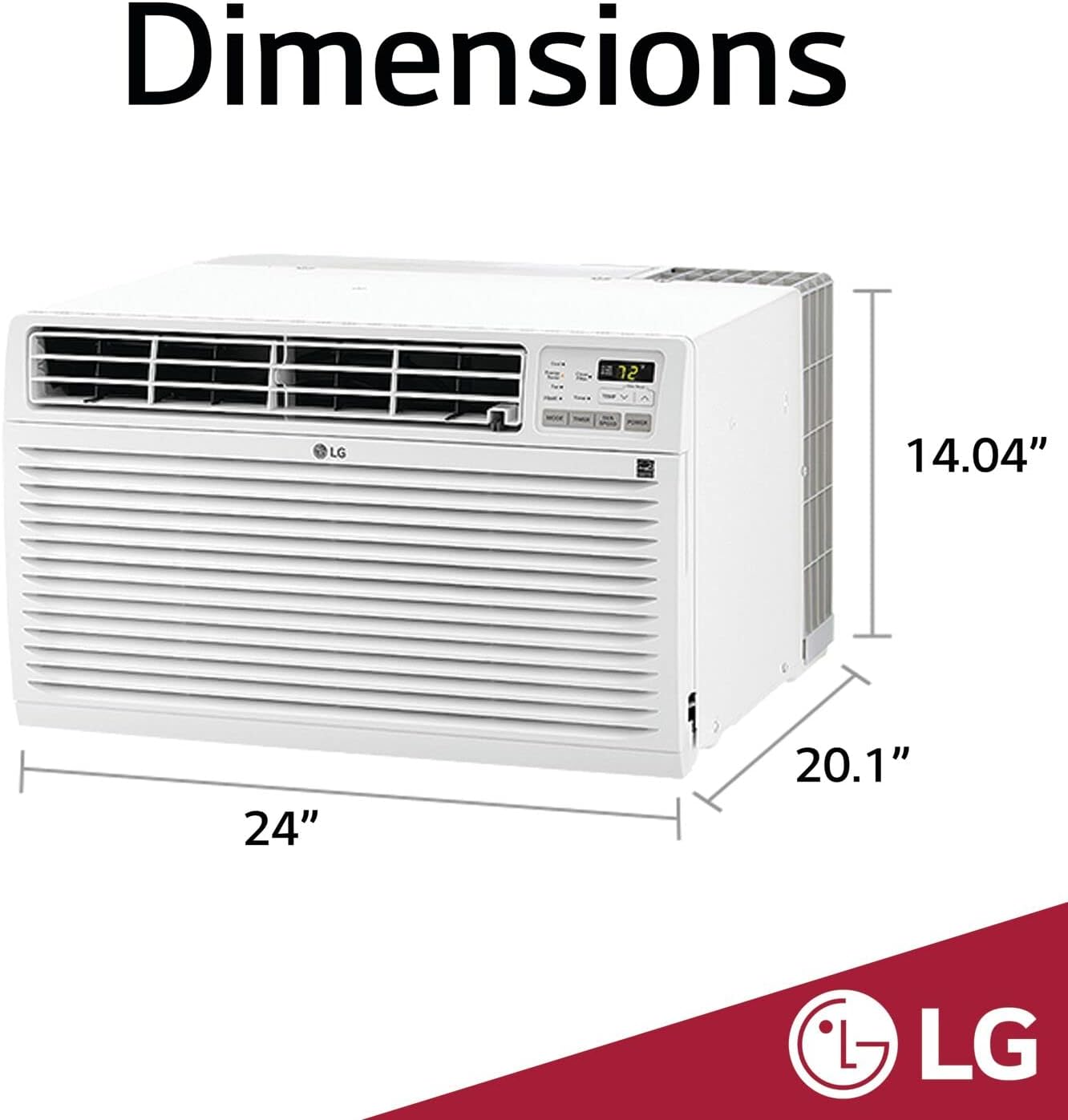 LG 11,200 BTU Through-the-Wall Air Conditioner, Cools 550 Sq.Ft. - $360