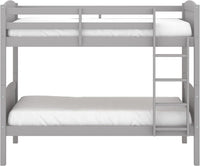 Hillsdale, Alexis Contemporary Wood Arch Twin Over Twin Size Bunk Bed, Gray - $235