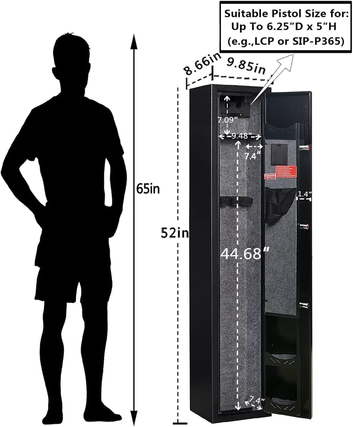 KAER 2-Gun Safes for Home Rifle and Pistols Electronic Gun Security Cabinet - $85