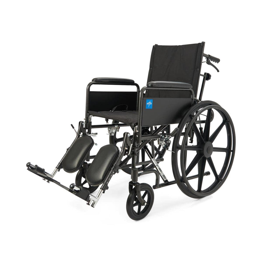 Medline Reclining Wheelchair, Desk-Length Arms and Elevating Leg Rests - $180